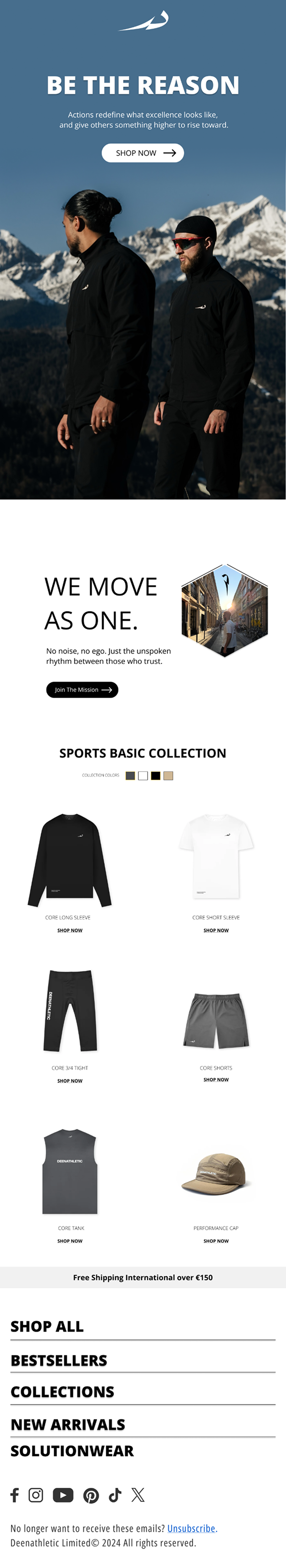 Deenathletic — collection launch campaign