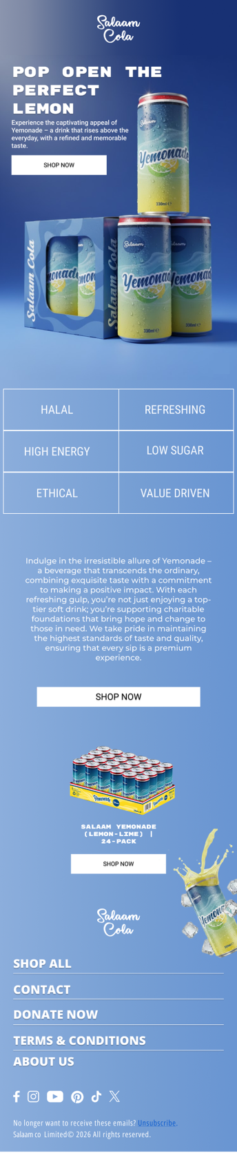 Salaam Cola — flavour launch campaign