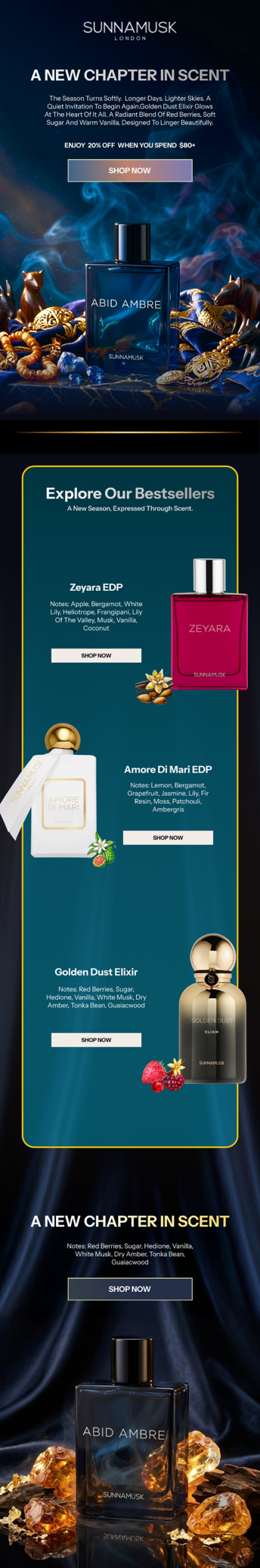 Sunnamusk — fragrance launch campaign
