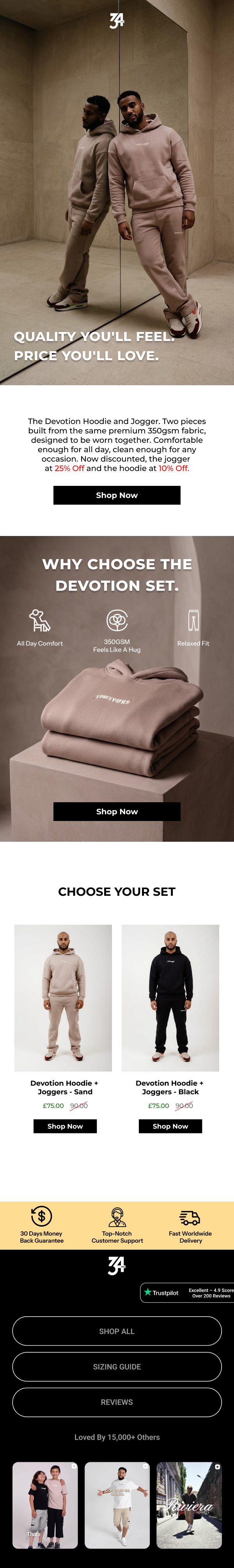 Thirty4ers — bundle promotion campaign