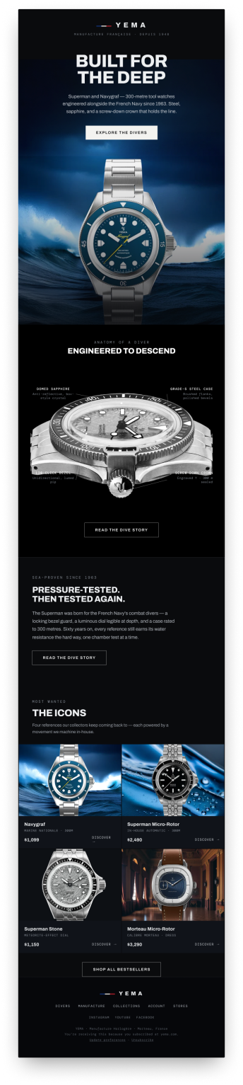 YEMA — dive watch collection feature