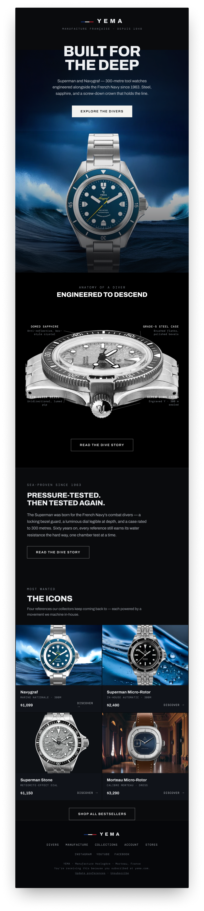 YEMA — dive watch collection feature